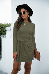 Knotted Ruched Dress