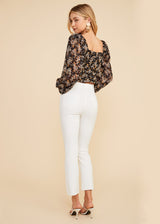 Wills Floral Print Ruched Top