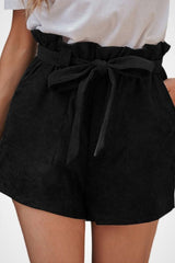 Belted Paper Bag Shorts